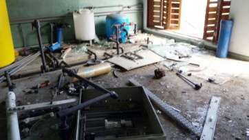 Imagen de archivo de recientes destrozos ocasionados a las instalaciones del museo de la Noria de Jinámar (Foto TA)