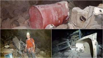 Estado del interior de la sima de Jinámar (Foto CanariasAhora.com)