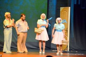 Momento de la escenificación de anoche en el Teatro de Telde (Foto TA)