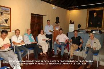 Un momento del encuentro insular de cronistas (Foto Jesús Ruiz Mesa)