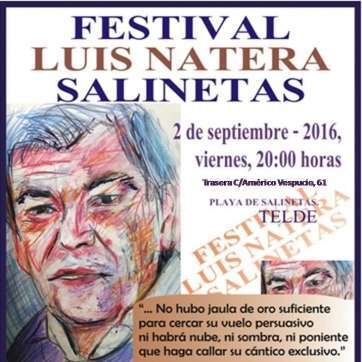 Cartel elaborado por el pintor José Sosa Servan para el acto (Foto TA)