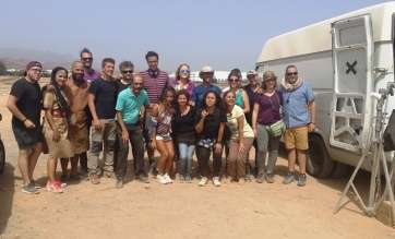 Equipo de la película, junto a Gladys Rodríguez (Foto TA)