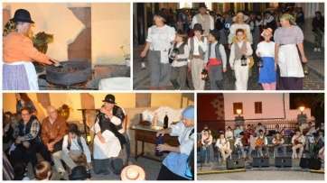 Diferentes momentos de la fiesta de los finaos de esta noche en San Juan (Foto TA)