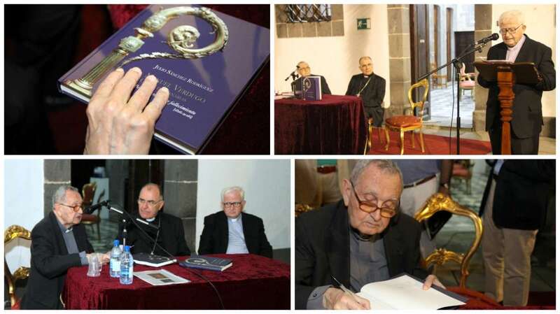 Diferentes momentos de la presentación del libro (Foto Jesús Ruiz Mesa)