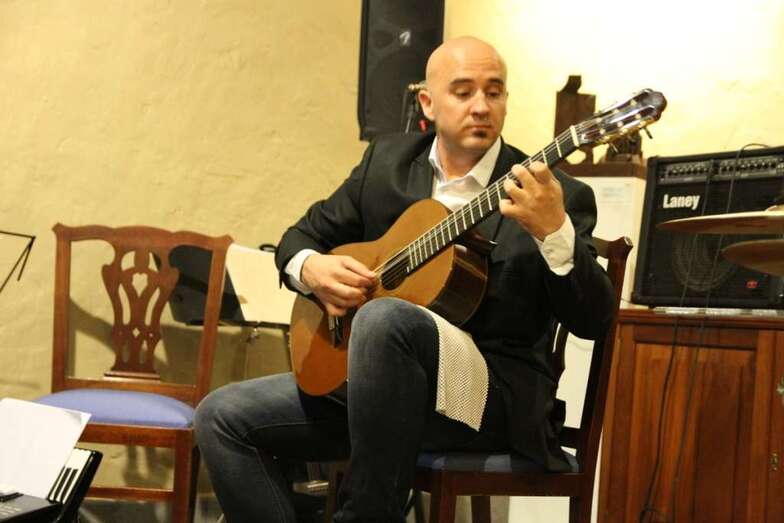 Gonzalo Macías, anoche en la Casa-Museo León y Castillo (Foto Jesús Ruiz Mesa)