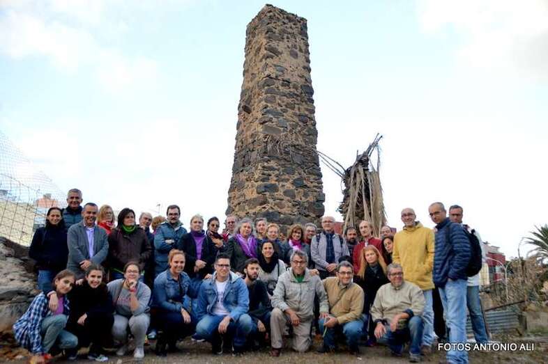 La ruta finalizó junto a los vestigios del ingenio azucarero de Los Picachos (Foto Antonio Alí)