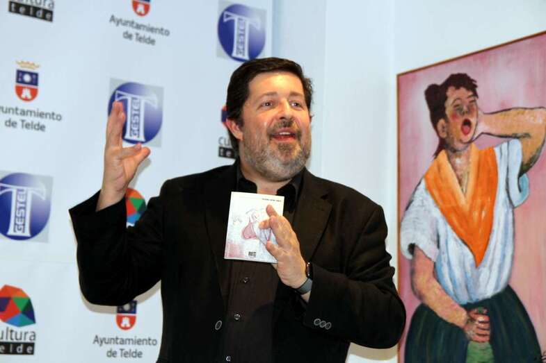 Victoriano Santana Sanjurjo, el pasado viernes en el Teatro de Telde (Foto Jesús Ruiz Mesa)