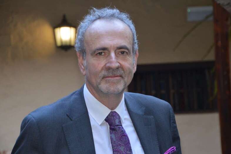 Gustavo Palomares, esta tarde en la Casa-Museo León y Castillo (Foto TA)