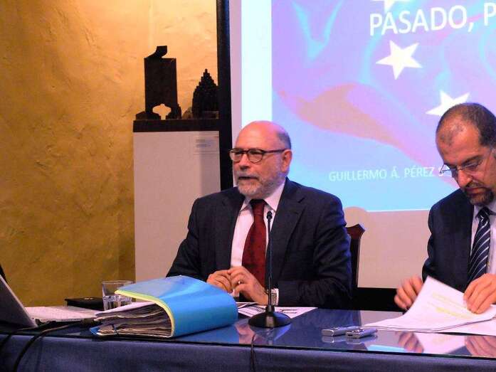 Guillermo Pérez, esta tarde en la Casa-Museo León y Castillo (Foto TA)