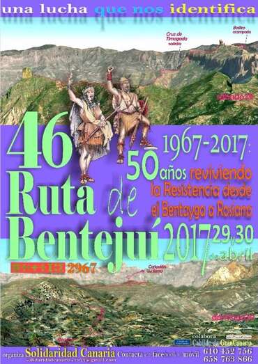 Cartel de la ruta de este año (Foto TA)