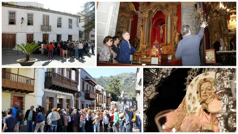 Diferentes momentos de la visita (Foto Jesús Ruiz Mesa)