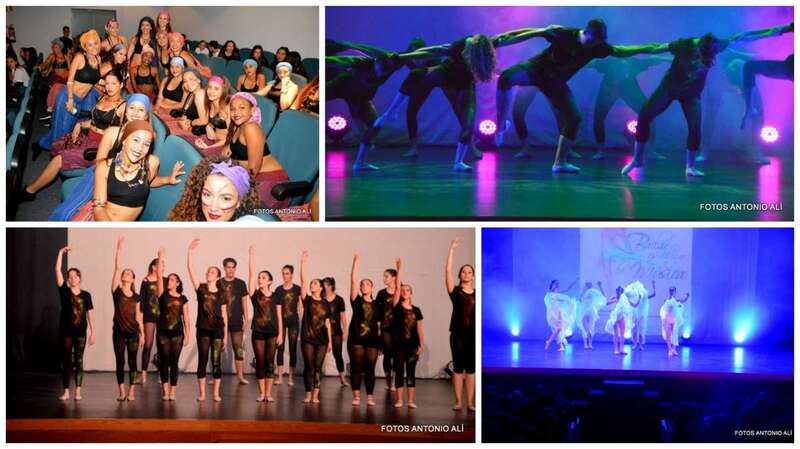 Diferentes momentos del espectáculo de este sábado (Foto TA)