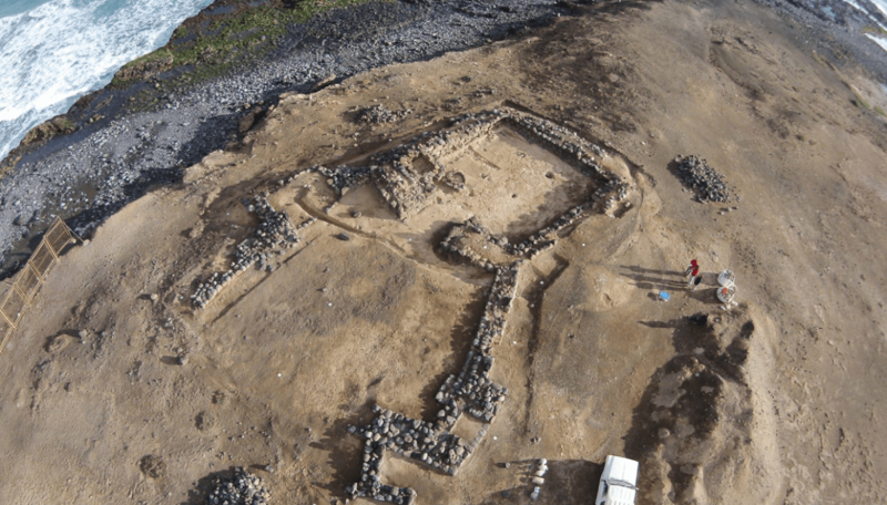 Vista aérea del yacimiento arqueológico de La Restinga (Foto TA)