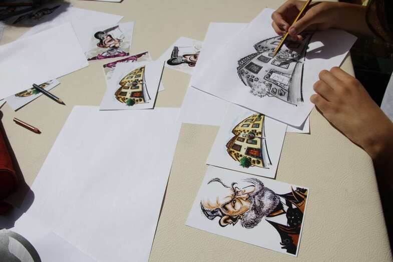 El artista Néstor Dámaso del Pino volvió a compartir sus conocimientos en la Casa-Museo (Foto Jesús Ruiz Mesa)