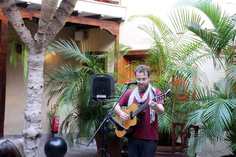 Jorge Santana, el pasado viernes durante su actuación en la Casa-Museo (Foto Jesús Ruiz)