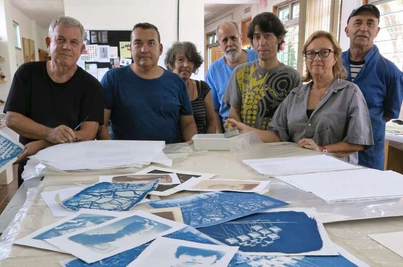 Algunos de los artistas participantes en In Progress (Foto TA)