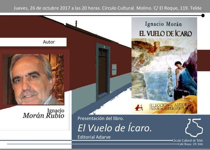 Cartel anunciador de la presentación del libro en Telde (Foto TA)