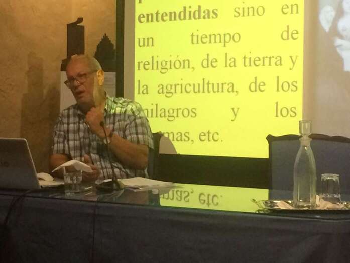 Vicente Suárez Grimón, anoche en la Casa-Museo León y Castillo (Foto TA)