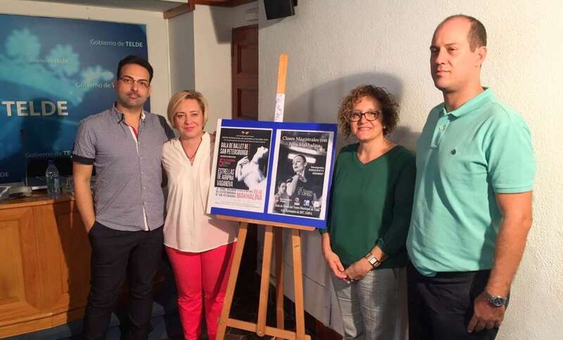 Nacho Quevedo, Olesya Lylak, Marta Hernández y Jesús Suárez, este martes en Telde (Foto TA)