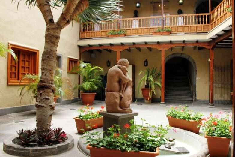 Patio interior de la Casa Museo León y Castillo (Foto Jesús Ruiz Mesa)