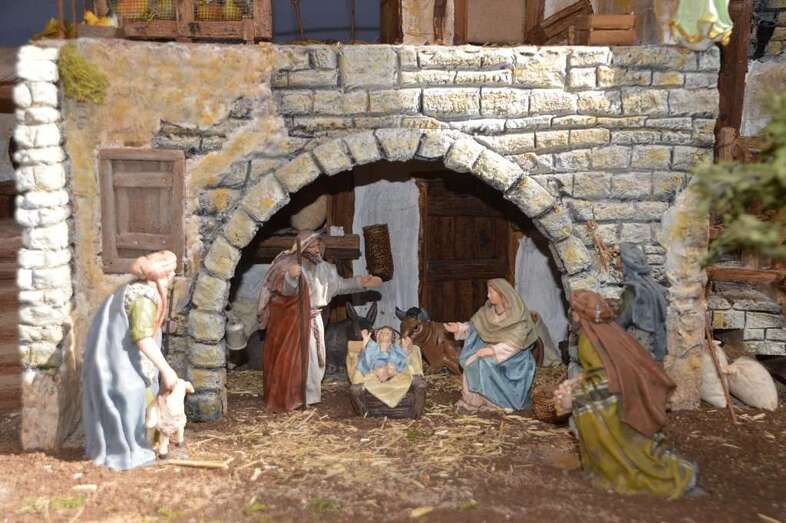 Detalle del belén tradicional montado en la Casa-Museo León y Castillo de Telde (Foto TA)