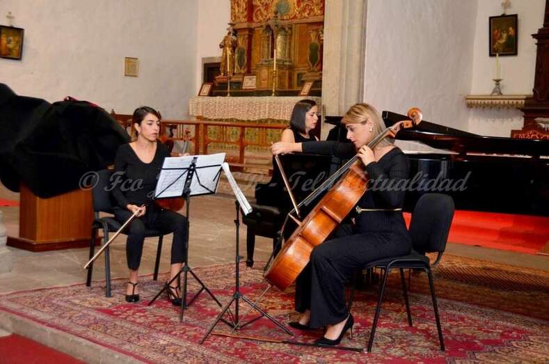 El trío, anoche en la iglesia de San Francisco (Foto Francisco J. Santana)