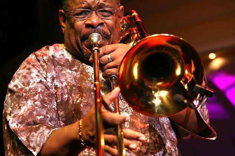 El trombonista Fred Wesley (Foto TA)