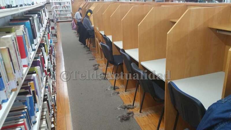 Estado de la moqueta de una de las salas (Foto TA)