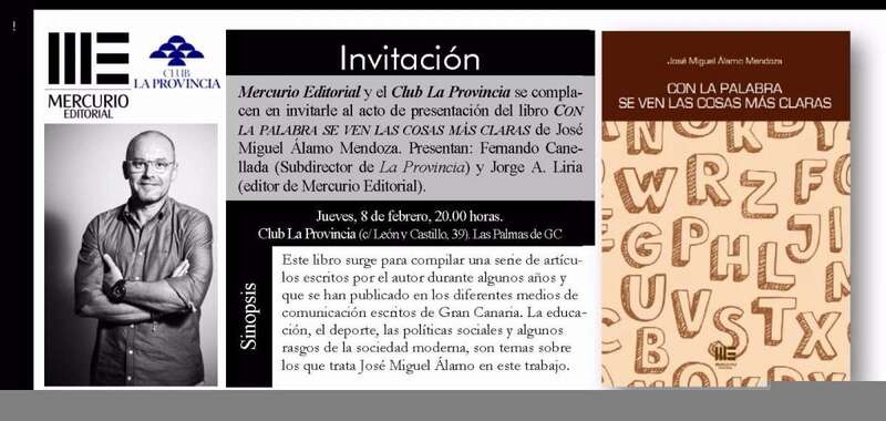 Cartel invitación del acto de presentación de la obra (Foto TA)