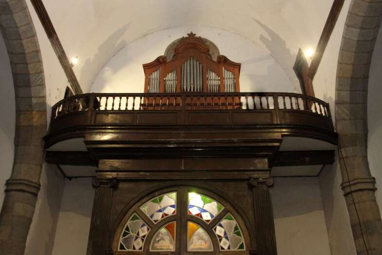 Imagen del órgano barroco de la Basílica de San Juan (Foto Jesús Ruiz)