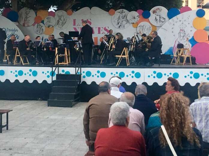 La Banda Municipal, anoche en Lomo Magullo (Foto TA)