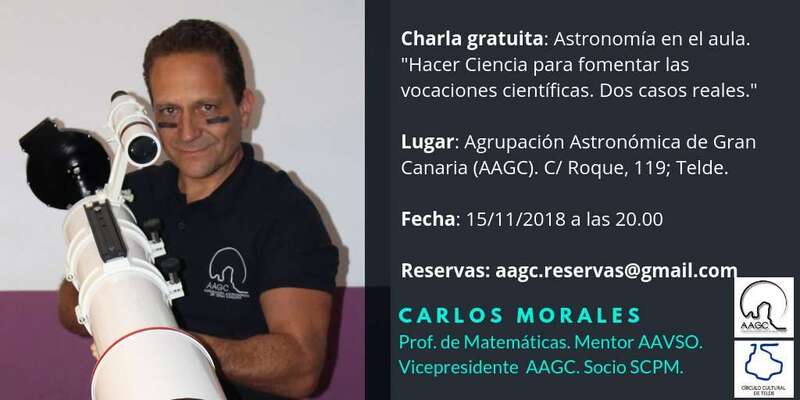 Cartel de la charla (Foto TA)