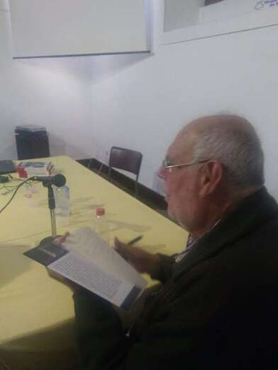 El historiador Ramiro Rivas durante la charla de este viernes en Telde (Foto TA)