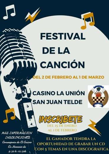 Cartel del festival de la canción convocado por El Casino de Telde (Foto TA)