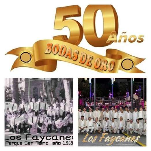 Cartel de las bodas de oro del grupo (Foto TA)