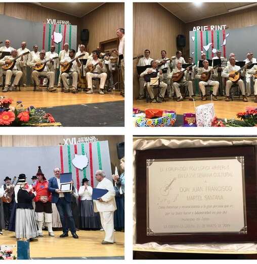 Momento de la actuación de Los Faycanes en el acto de anoche en La Laguna (Foto TA)