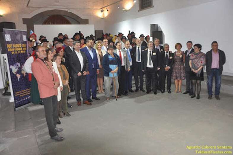 Agasajo anoche en Telde a la directiva de la Unión Mundial del Folklore (Foto TF)