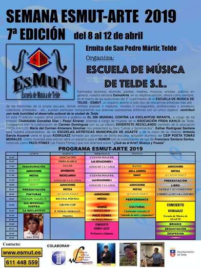 Programa de la semana cultural promovida por la Escuela de Música de Telde, entidad privada (Foto TA)