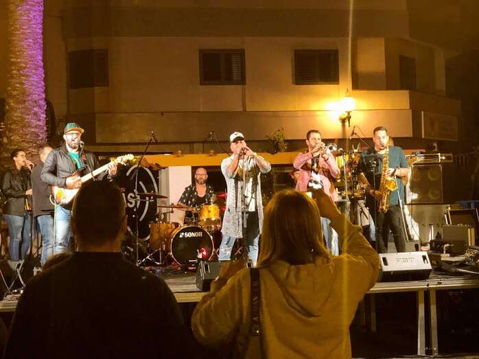 Actuación de Tabaiba Reggae, anoche en Telde (Foto TA)