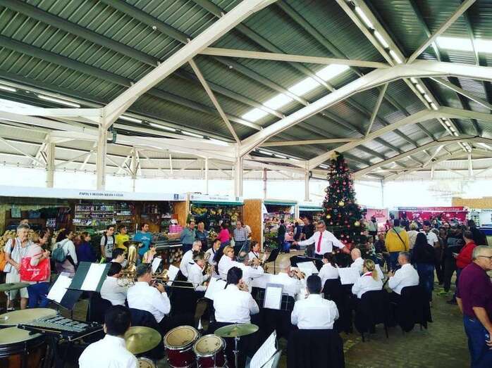 Imagen de archivo de un concierto reciente de la Banda en el Mercado Municipal (Foto TA)