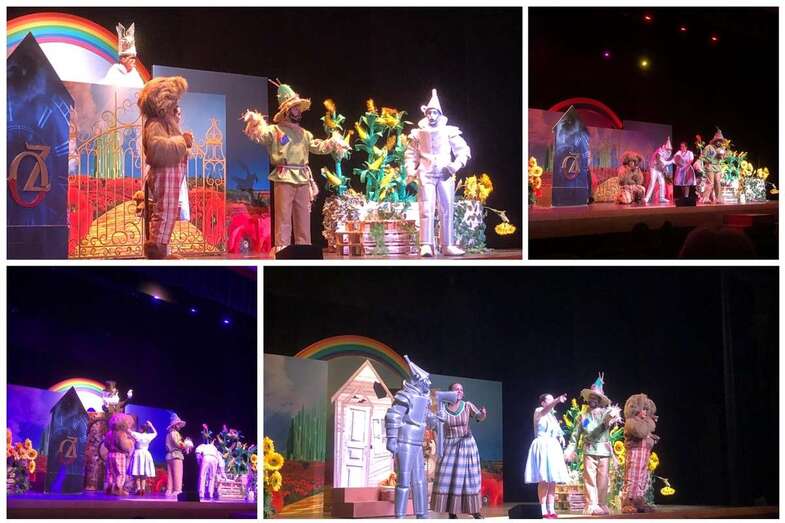 Diferentes momentos de la obra teatral en Telde (Foto TA)