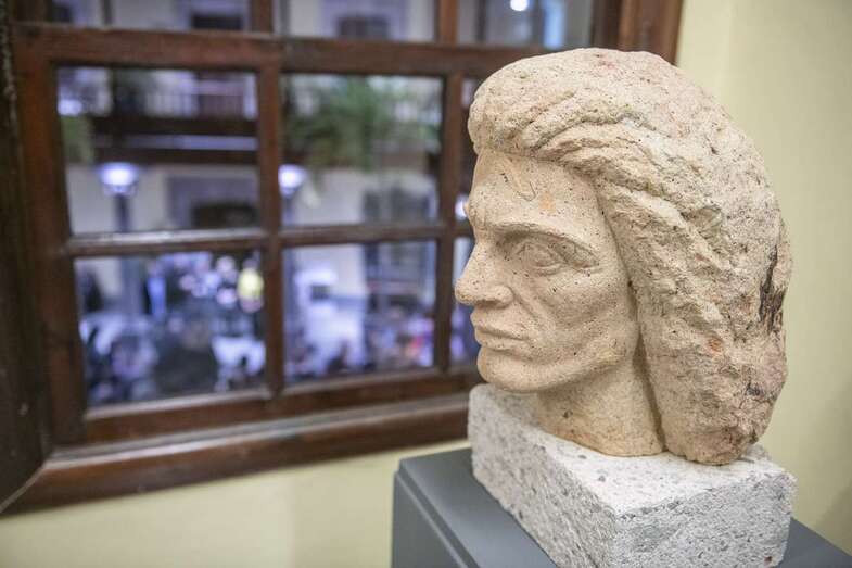 Imagen de la escultura del teldense Plácido Fleitas (Foto Nacho González)