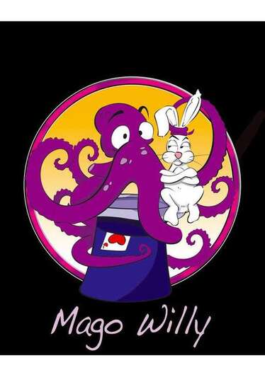 Cartel de la actuación del mago Willy