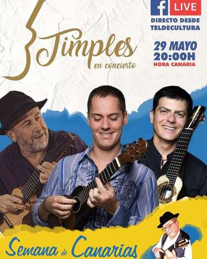 Cartel del concierto de tres timplistas canarios (Foto TA)
