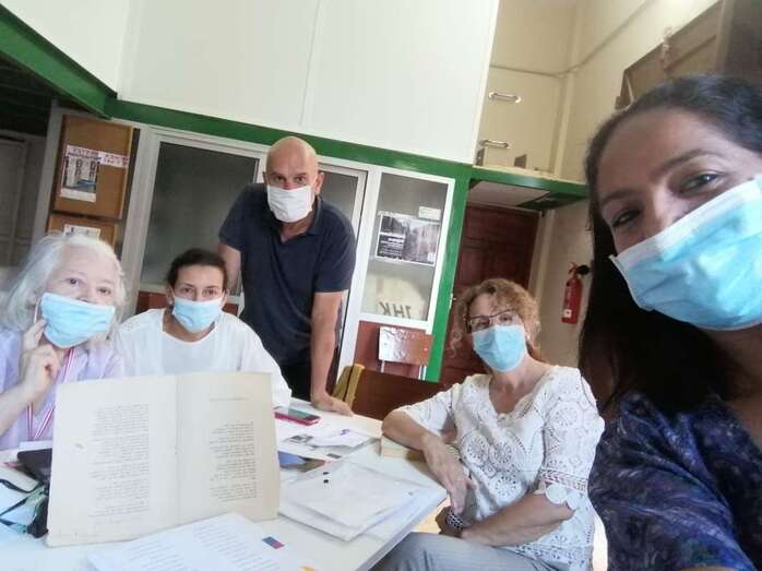 Asistentes a la primera reunión del grupo tras la crisis sanitaria (Foto TA)