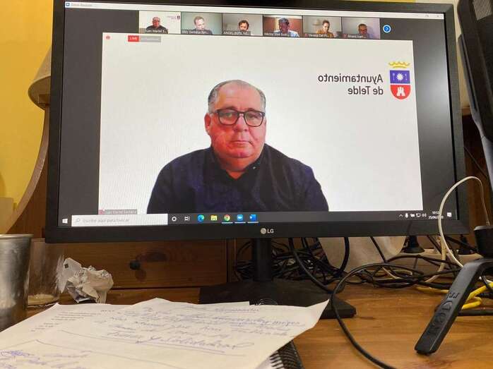 Juan Martel durante el Pleno telemático de este jueves (Foto TA)