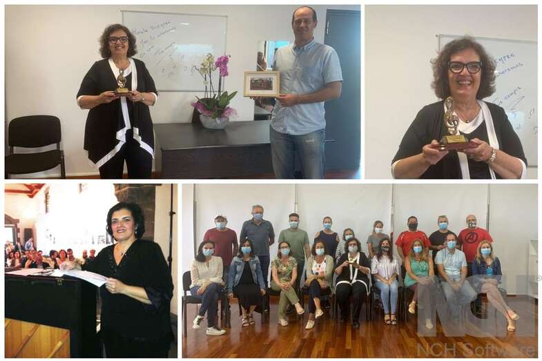 Momento del homenaje de este martes y de la trayectoria de Zerpa como profesora (Foto TA)