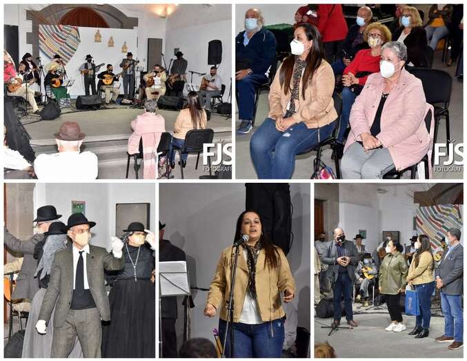 Momento del encuentro folclórico celebrado en la ermita de San Pedro Mártir/TA.