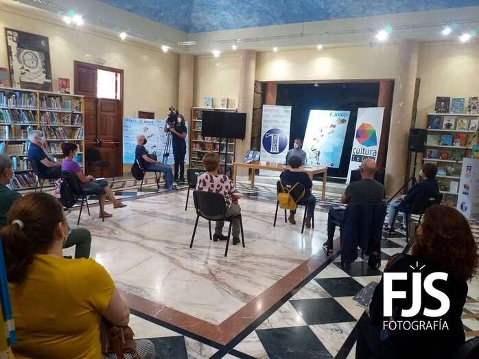 Momento de la intervención de Rayco Pulido, esta tarde en Telde/TA.