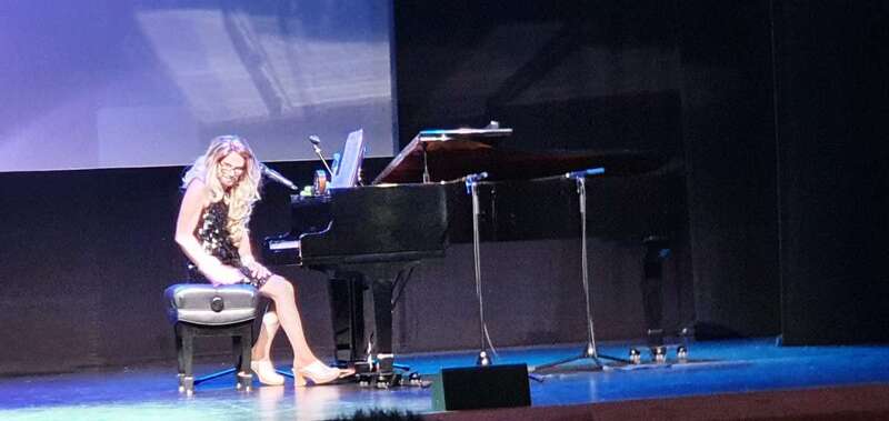 Momento del espectáculo de anoche en el Teatro de Telde/TA.